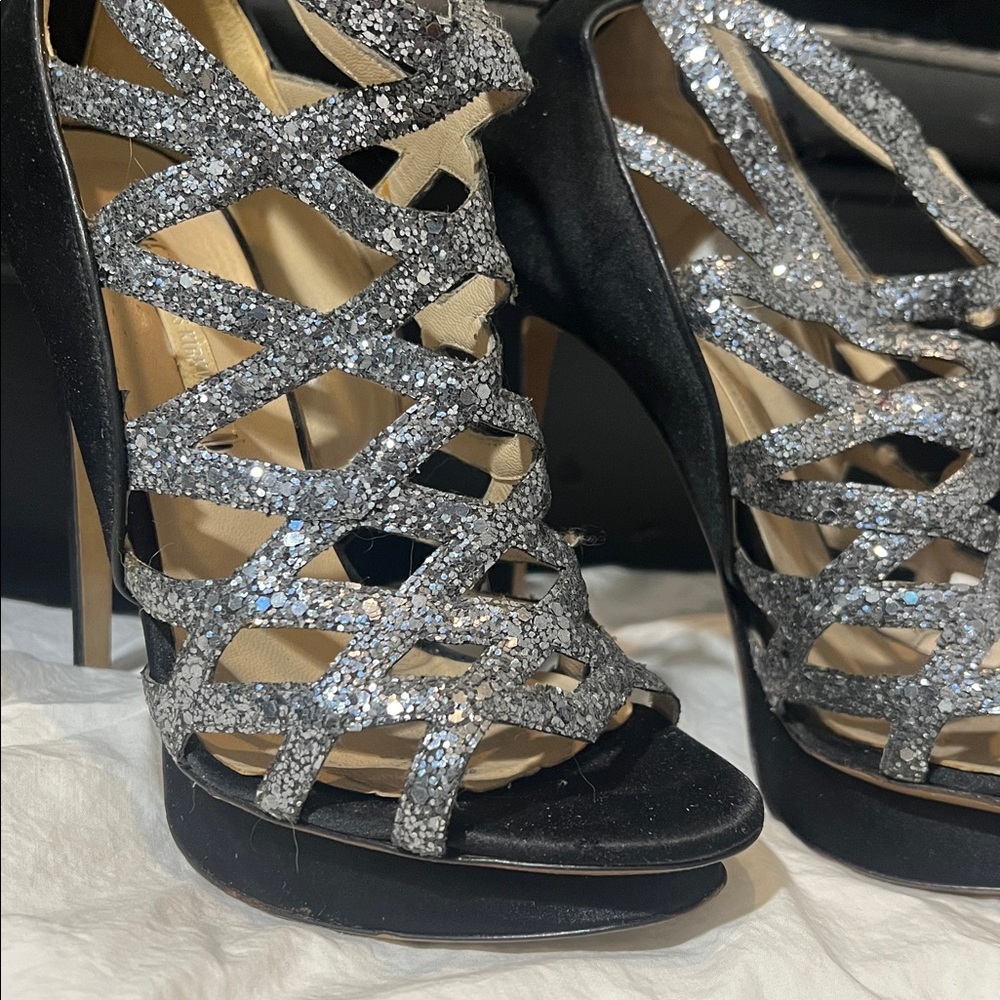 Nicholas Kirkwood Glitter Strappy Sandals